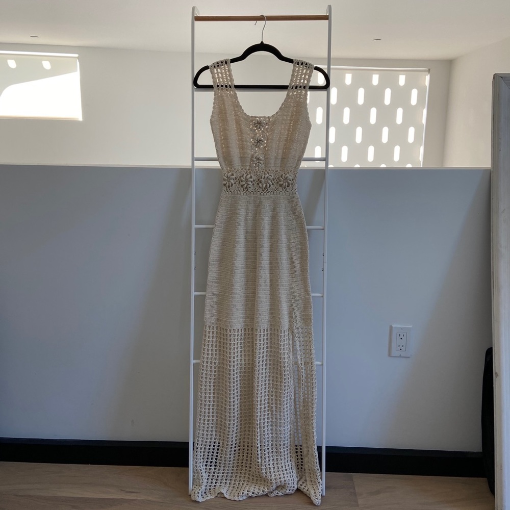 NWOT Free People Crochet Knit Maxi Dress